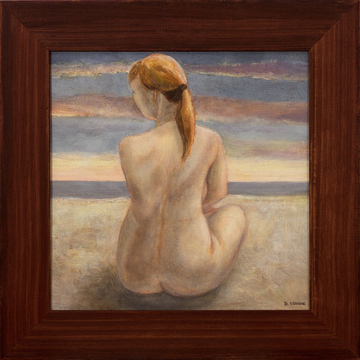 Sirens art. The Sirens_Awakening_framed, figurative oil painting by Damian Osborne